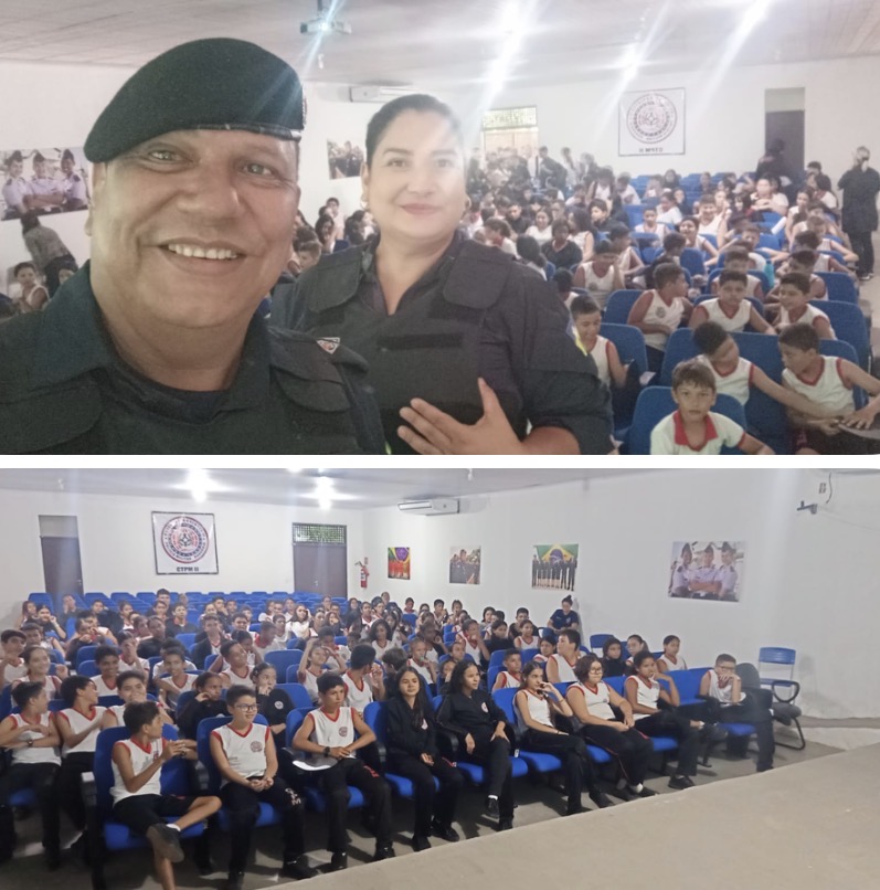 9º BPM realiza palestra educativa para alunos do CTPM II em Jaci-Paraná