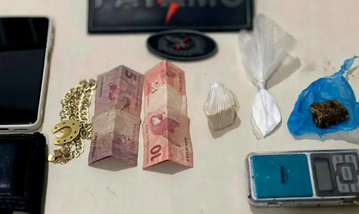 JI-PARANÁ – SUSPEITO É PRESO COM DROGAS E BALANÇA DE PRECISÃO EM ABORDAGEM DA PM