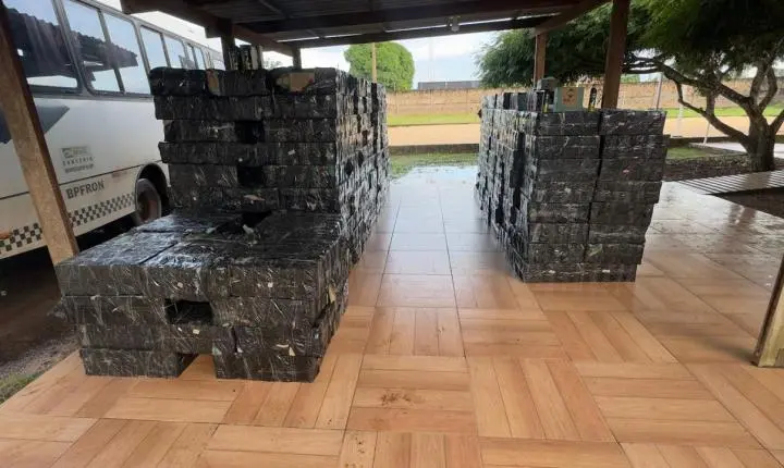 PMRO E PRF APREENDEM MERCADORIAS ILÍCITAS E PRENDE TRÊS PESSOAS POR DESCAMINHO