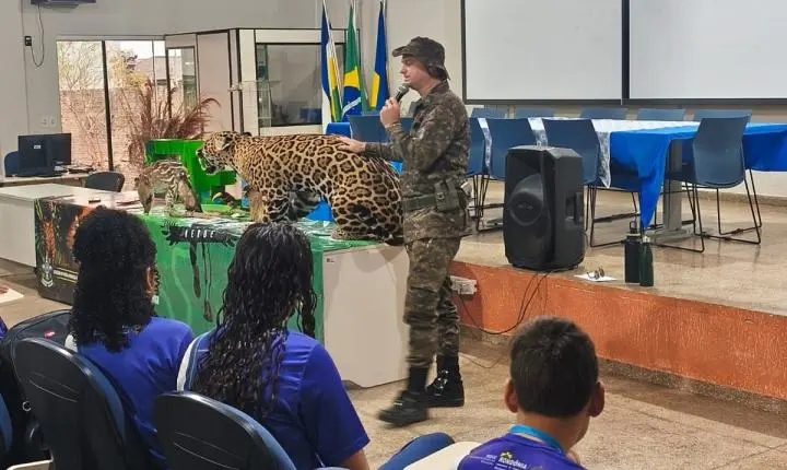Polícia Ambiental e SEMMA promovem educação ambiental para mais de 300 estudantes em Vilhena